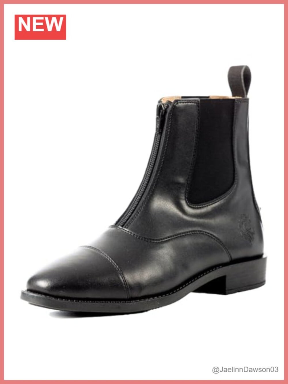 Women's Equestrian Zip-Up Paddock Boots Faux Leather Riding